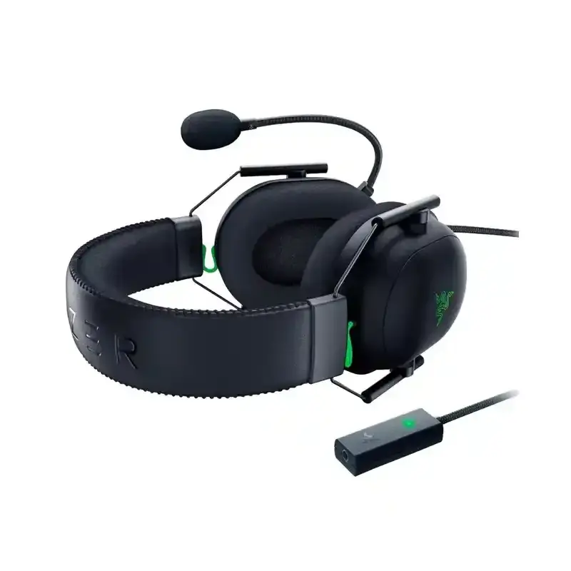 هدست باسیم گیمینگ ریزر مدل Blackshark V2 + USB Sound Card